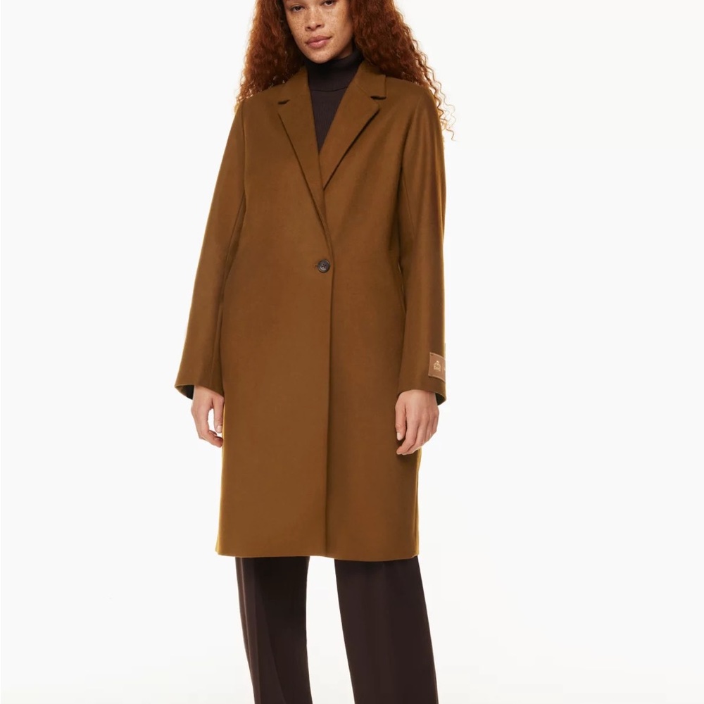 Aritzia Brown Single-Button Coat